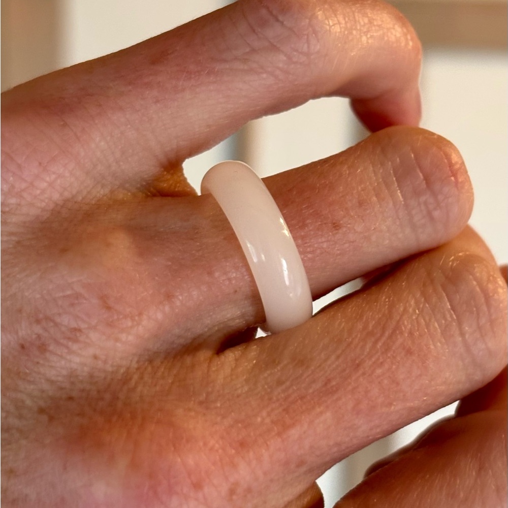 🌸 Rose Quartz Ring | Soft Pink Gemstone Size 7